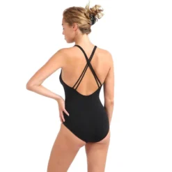 Afslankend Modellerend Badpak Met Gekruiste Bandjes Op De Rug