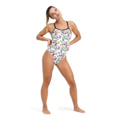 Arena Crazy Gummy Challenge Back One Piece - Black/White/Multi -Regatta Verkoopwinkel arena crazy gummy challenge back one piece blackwhitemulti 4