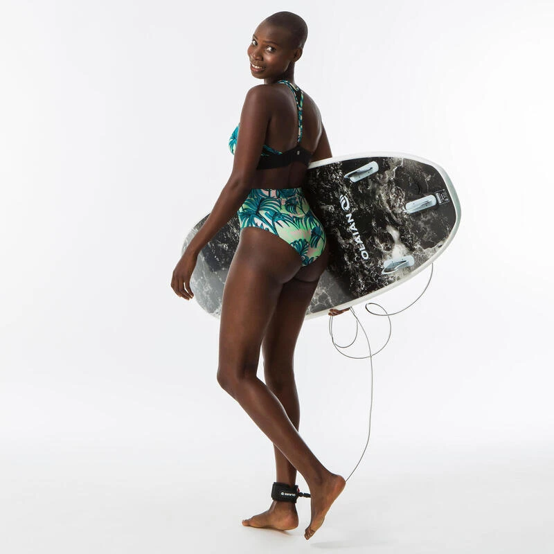 Broekje Voor Surfbikini Hoge Taille Rosa Foamy Brede Elastische Tailleband 10 Broekje Voor Surfbikini Hoge Taille Rosa Foamy Brede Elastische Tailleband - Afbeelding 10