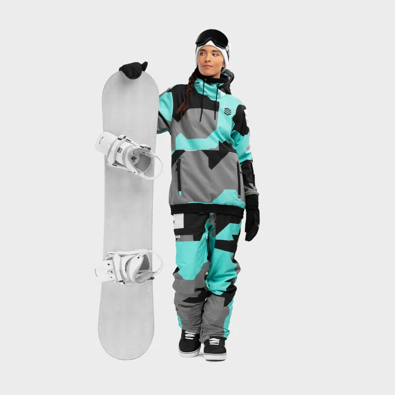 Broek Wintersport SIROKO Sleet-W Turquoise Dames 4 Broek Wintersport SIROKO Sleet-W Turquoise Dames - Afbeelding 4