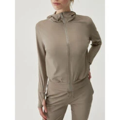 Born Living Yoga Dames Sportjack Met Ritssluiting En Capuchon