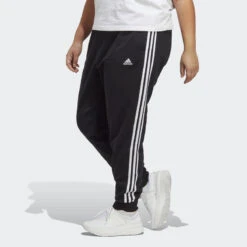 ADIDAS Essentials 3-Stripes French Terry Cuffed Broek (Grote Maat)