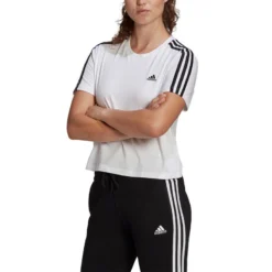 ADIDAS Essentials Loose 3-Stripes Cropped T-shirt 9 ADIDAS Essentials Loose 3-Stripes Cropped T-shirt -Regatta Verkoopwinkel essentials loose 3 stripes cropped t shirt 4