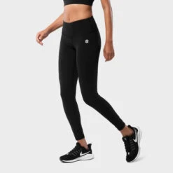 Legging Met Middelhoge Taille Fitness SIROKO Five Stars Zwart Dames