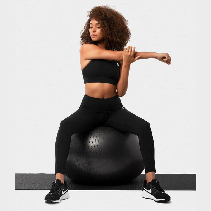 Legging Met Middelhoge Taille Fitness SIROKO Five Stars Zwart Dames 4 Legging Met Middelhoge Taille Fitness SIROKO Five Stars Zwart Dames - Afbeelding 4