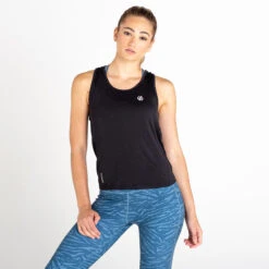 Dare 2b Modernize Mouwloze Fitnessvest Voor Dames - Zwart -Regatta Verkoopwinkel modernize mouwloze fitnessvest voor dames zwart 3