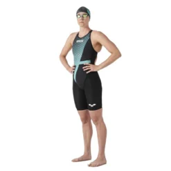 Arena Powerskin Limited Edition Carbon Core Open Rug Kneesuit - Blue Diamond