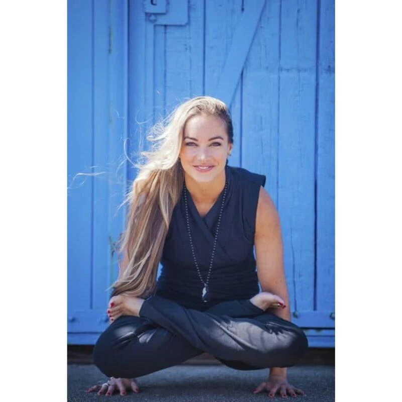 Pranafied - Trendy Yogalegging Met Omslagband En Wijde Pijpen - Urban Black 5 Pranafied - Trendy Yogalegging Met Omslagband En Wijde Pijpen - Urban Black - Afbeelding 5