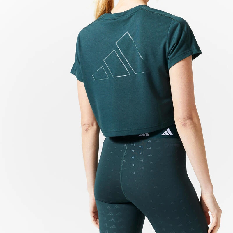 ADIDAS T-shirt Voor Cardiofitness Dames Groen 3 ADIDAS T-shirt Voor Cardiofitness Dames Groen - Afbeelding 3