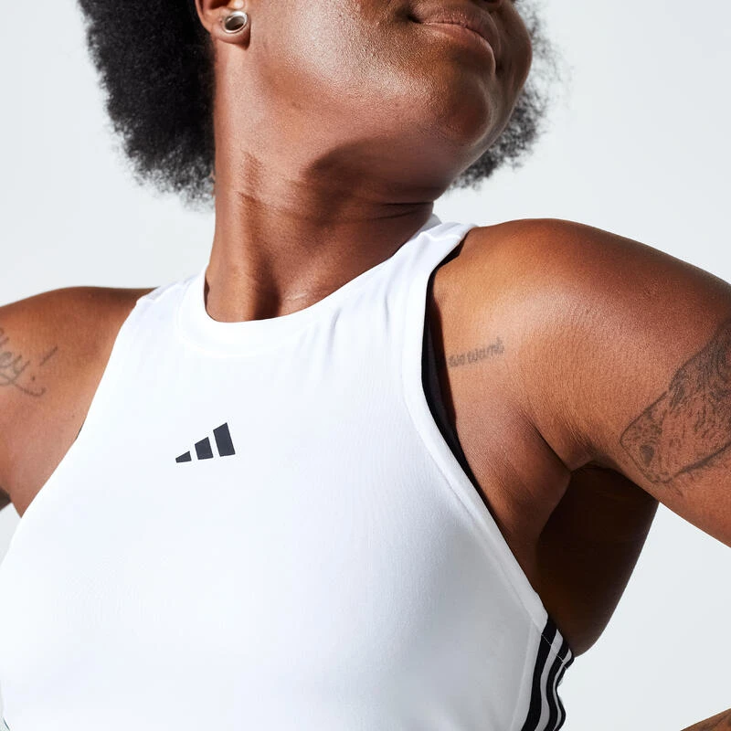 ADIDAS Topje Voor Cardiofitness Dames Wit 4 ADIDAS Topje Voor Cardiofitness Dames Wit - Afbeelding 4