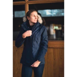 Warme En Waterdichte Damesjas Voor Ruitersport 580 Petrolgroen -Regatta Verkoopwinkel warme en waterdichte jas voor paardrijden dames 580 marineblauw 14