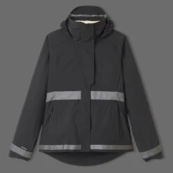 BTWIN Warme Fiets Regenjas Dames Stad 540 Zichtbaarheid 's Nachts -Regatta Verkoopwinkel warme fiets regenjas dames stad 540 zwart zichtbaarheid s nachts 14