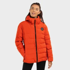 Waterbestendig Puffer Jack Lifestyle SIROKO Fire-W Levendig Oranje Dames